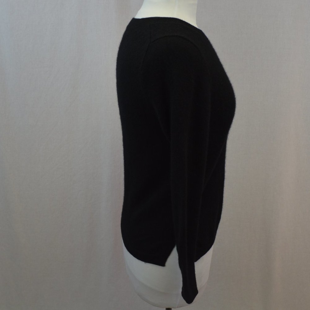J. Crew 100% Cashmere black crew neck sweater - Picture 5 of 7